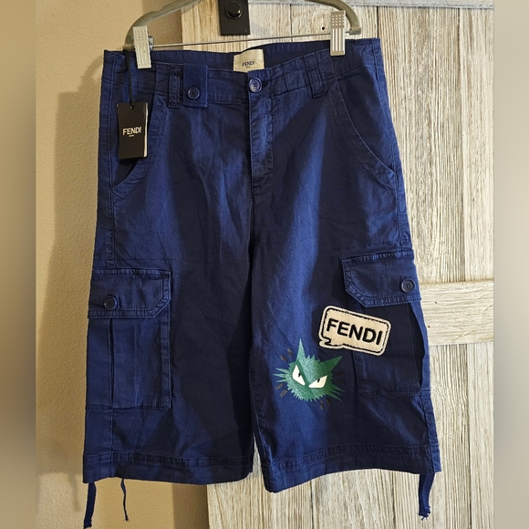 NWT Rare Fendi Boy's Monster Bermuda Shorts! Size 10 - Picture 2 of 11